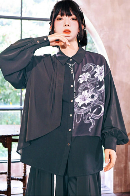 Dark Realm Chiffon Blouse