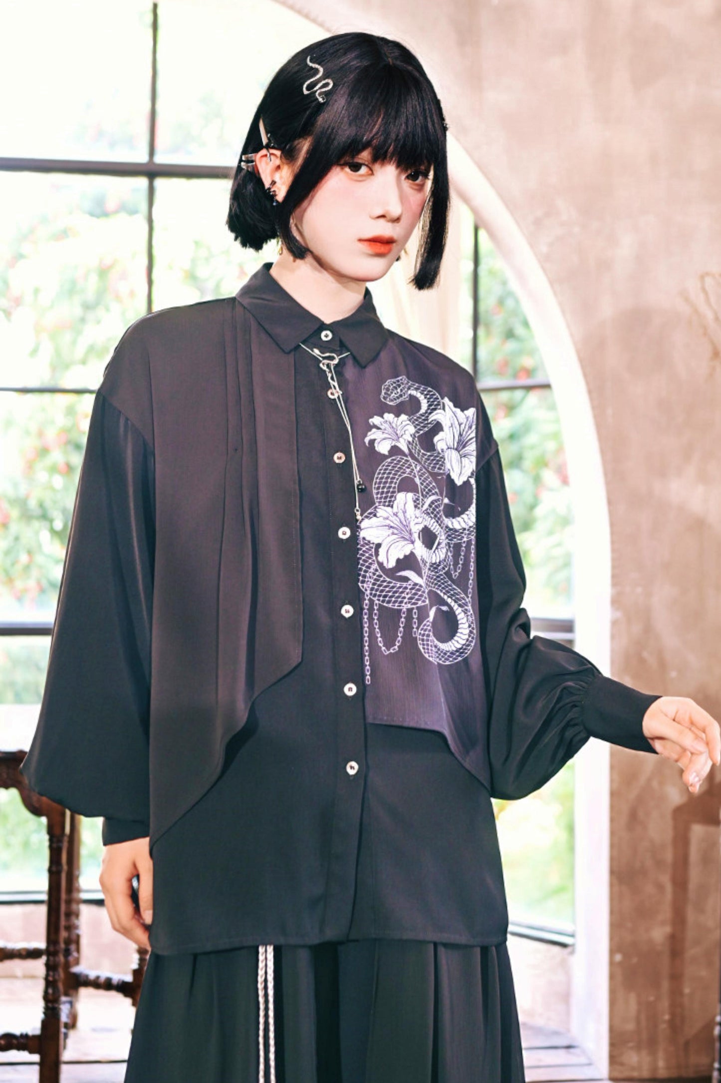 Dark Realm Chiffon Blouse