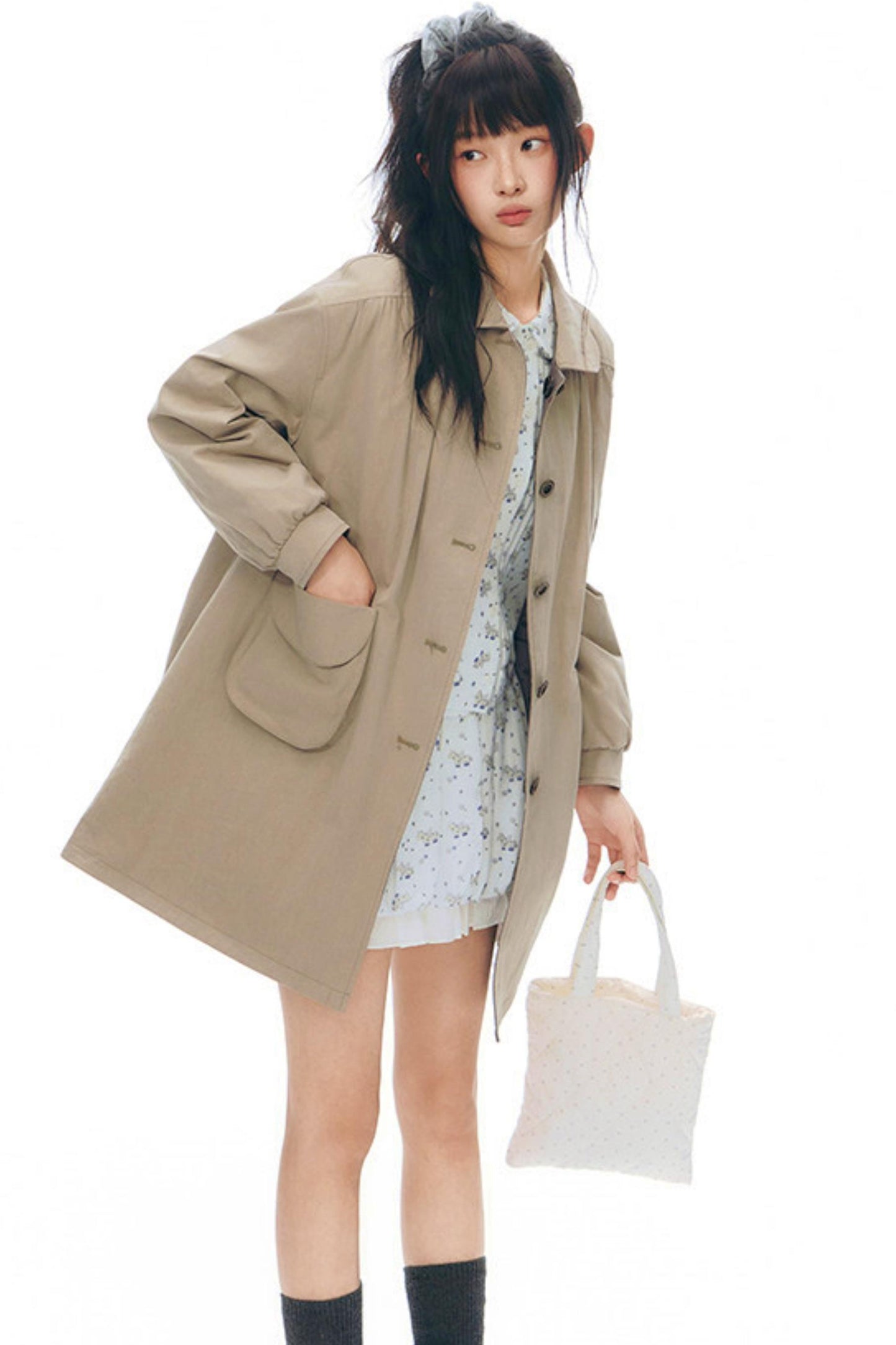 ダブルサイドドールカラーコート