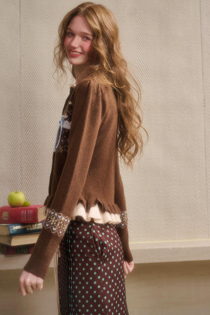 リボンフェアアイルカーディガン+スカート