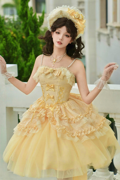 Flower Sweet Mesh Corset Lolita Setup