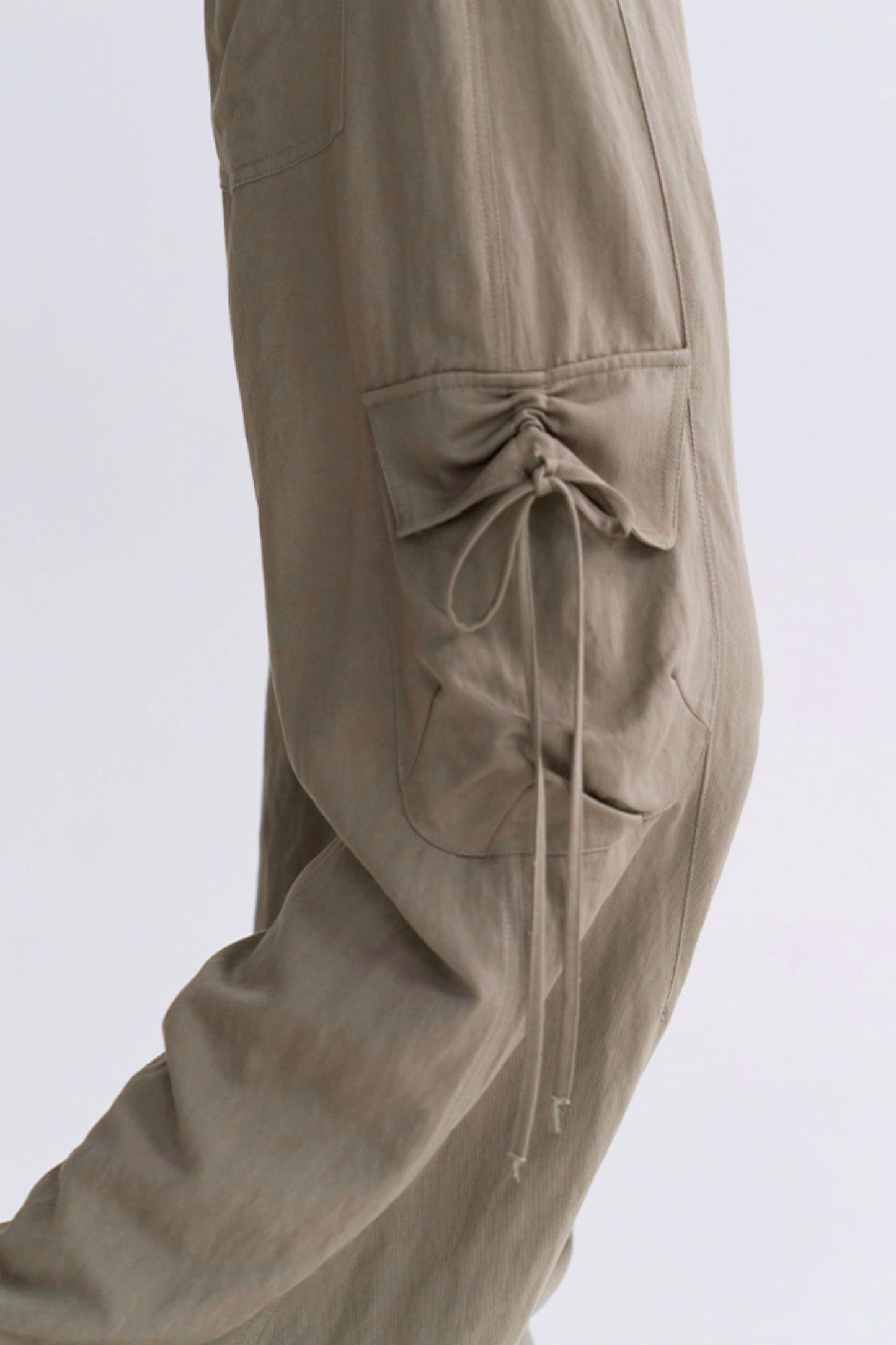 レースアップワイドレッグカーゴパンツ