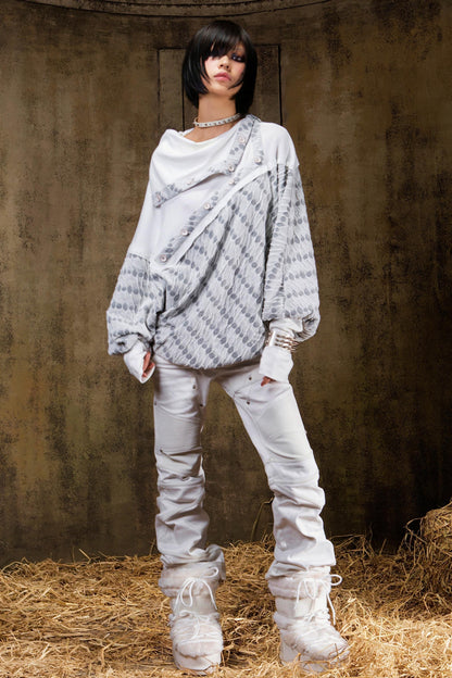 Stacked Collar Batwing Top