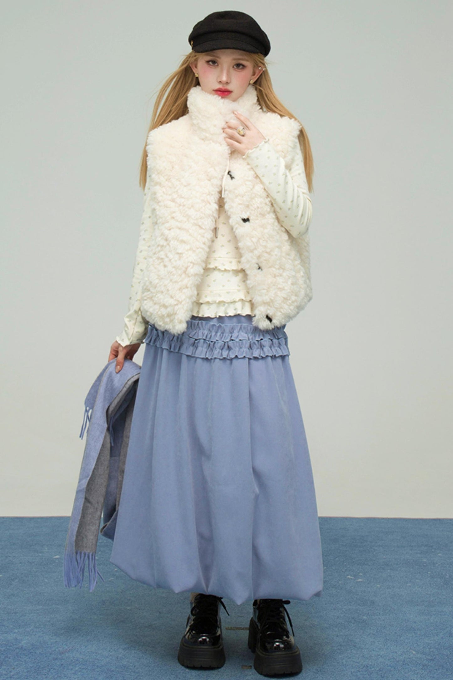 スウィートハートラッフルドバッドスカート