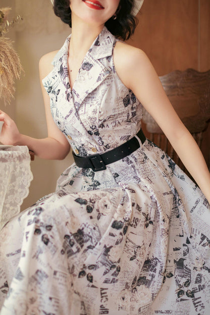 Französisch Elegantes Flare-Kleid