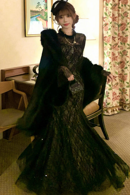 フレンチエレガンスフィッシュテールドレス