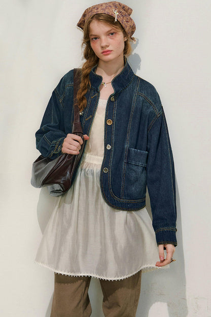 유롱 데님 재킷