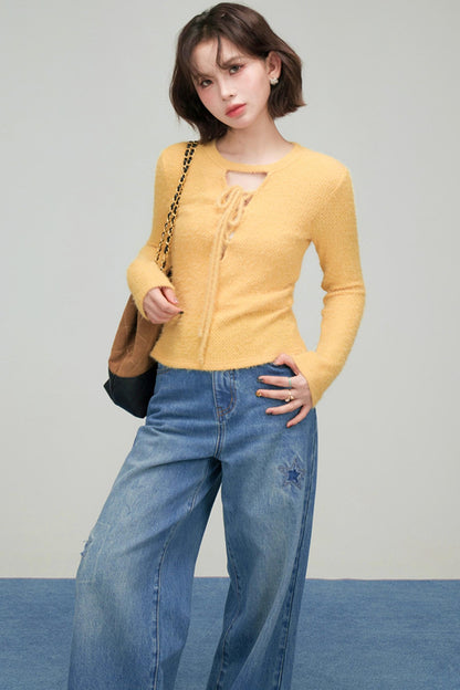 フロストブルースターパッチデニムパンツ