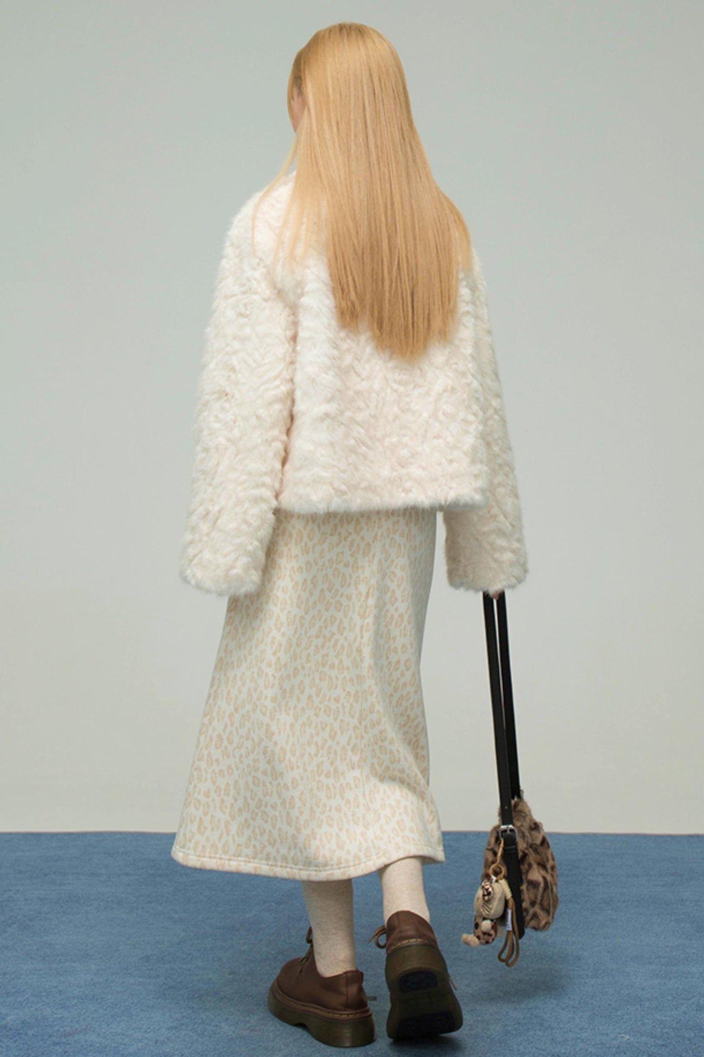 レオパードスウィートハートニットスカート