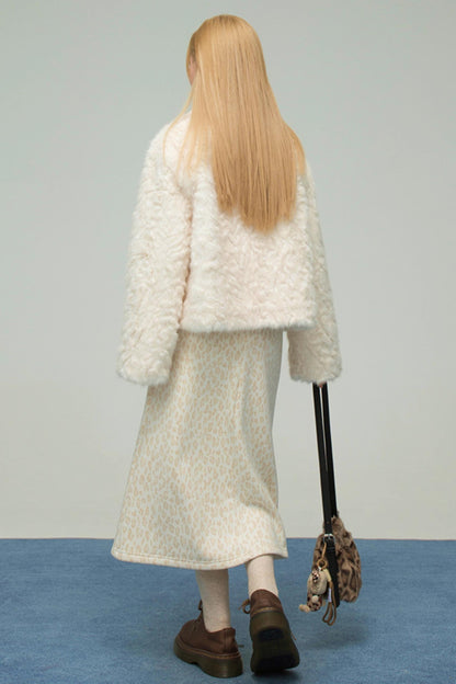 レオパードスウィートハートニットスカート