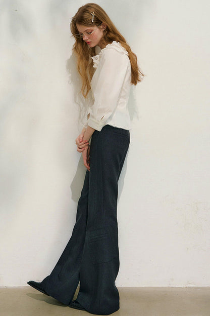 러브 프릴 레이스 블라우스