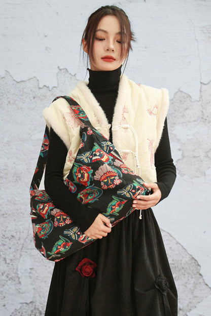 Coy Embroidered Winter Vest