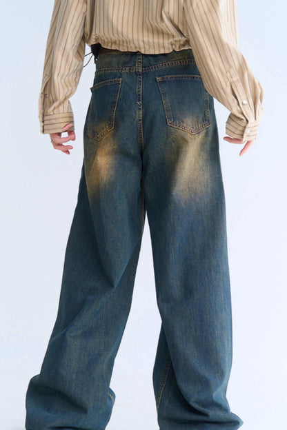 ウォッシュドリラックスフィットジーンズ