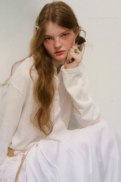 スウェイングシルエットレースブラウス