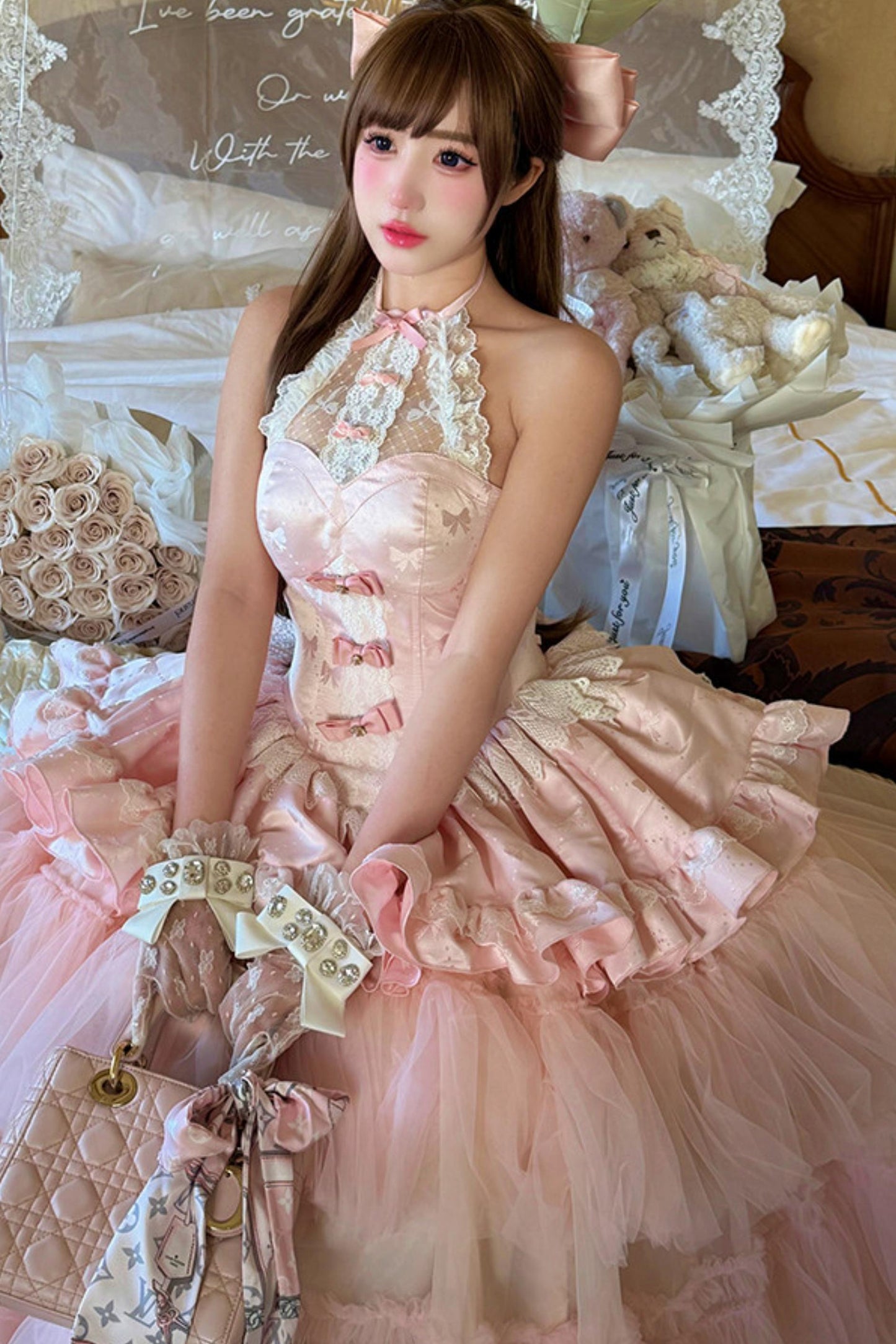 Romantic Pink Princess Dress (Pre-order)