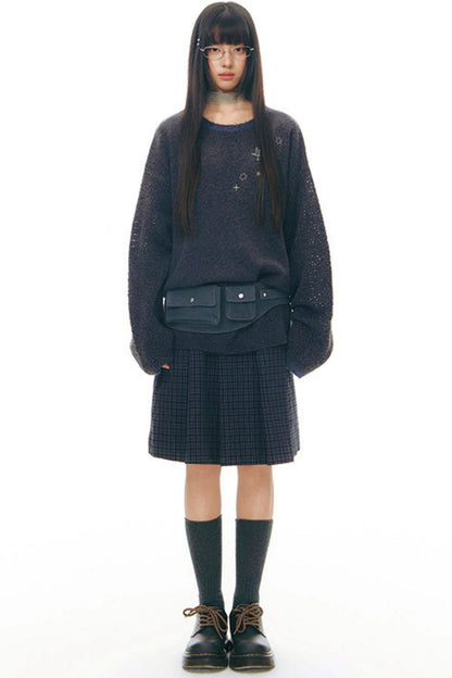 プリーティッドエーラインミディスカート