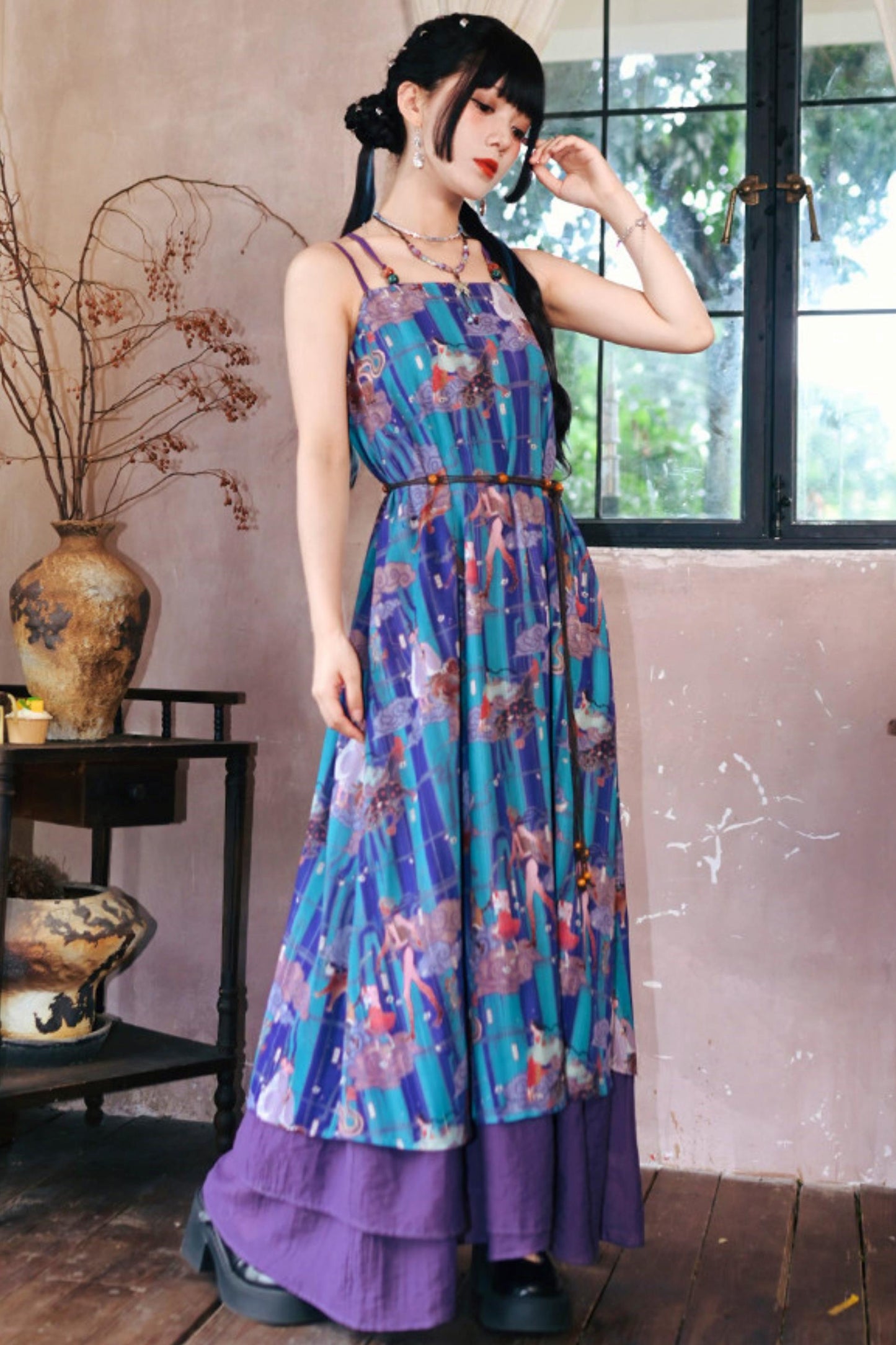Sea of Clouds Fantasy Cami Dress + Cardigan