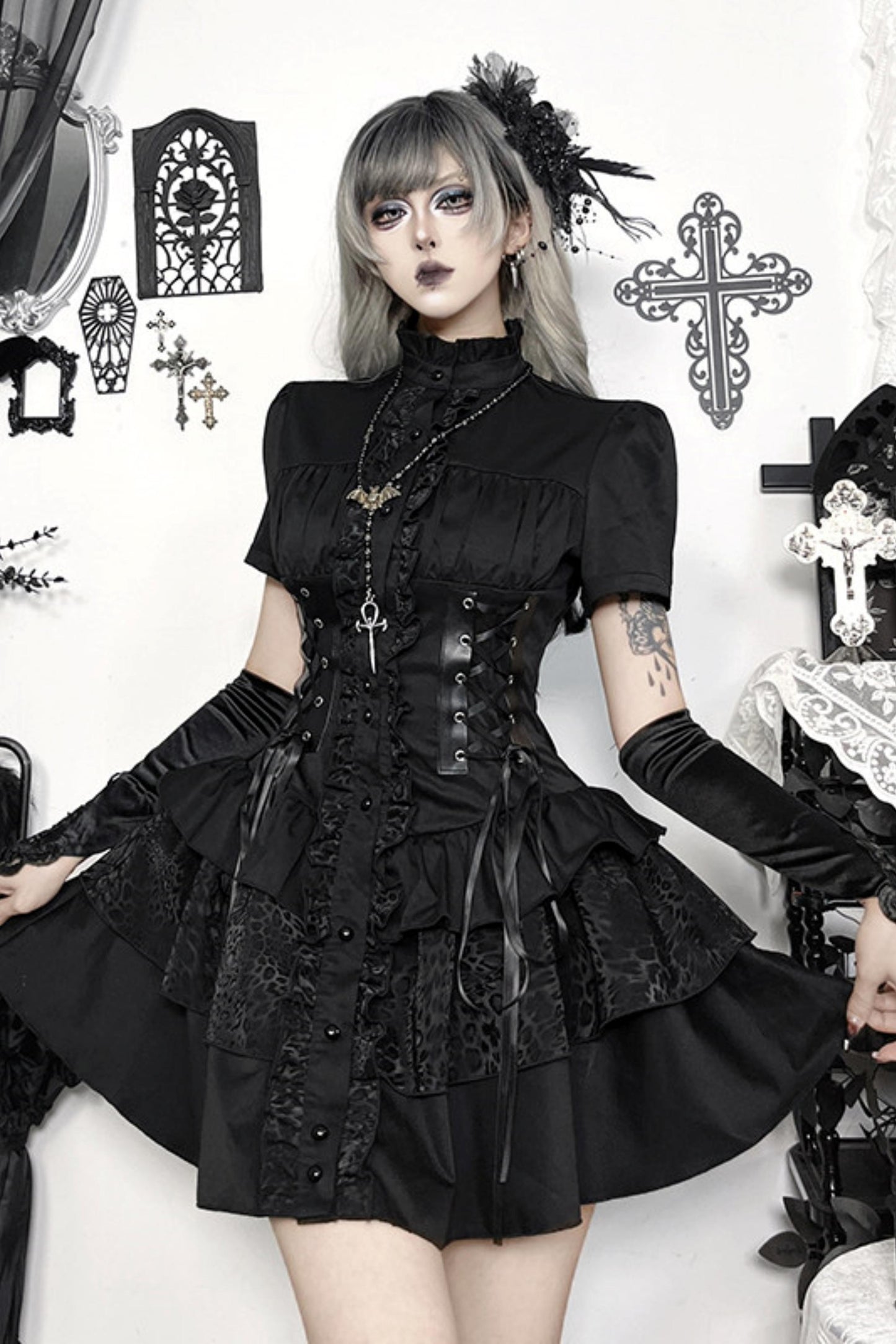 Gothic Corset Lace-Up Dress