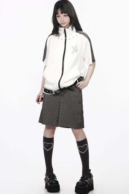 Monochrome Star Dot Shorts Set