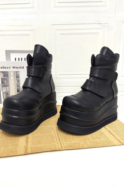 Punk-Klettverschluss-Plateau-Stiefel