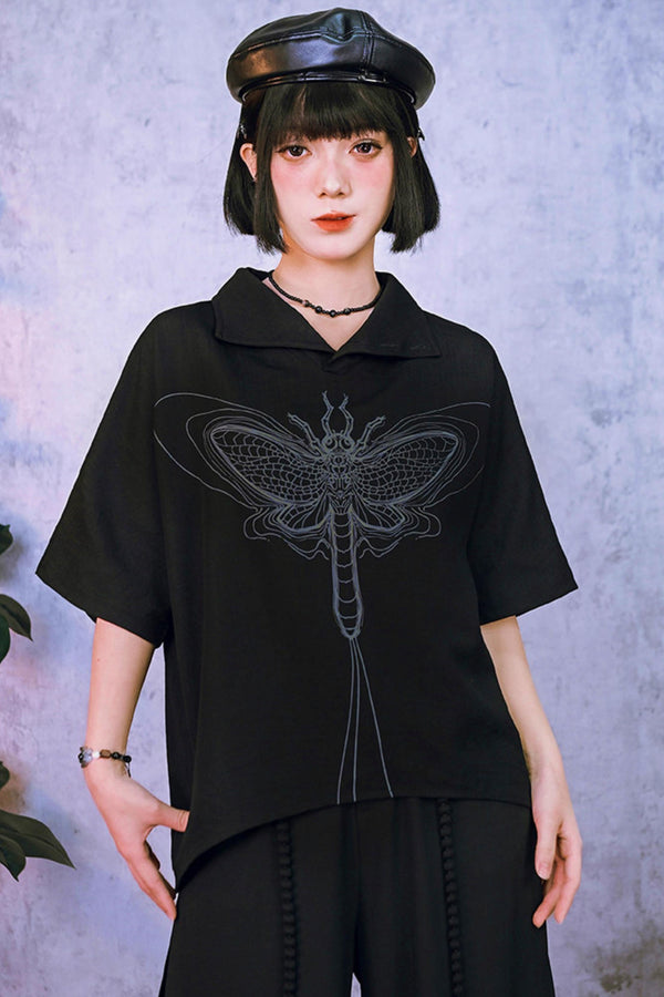 Eternity Printed Mid-Sleeve Top