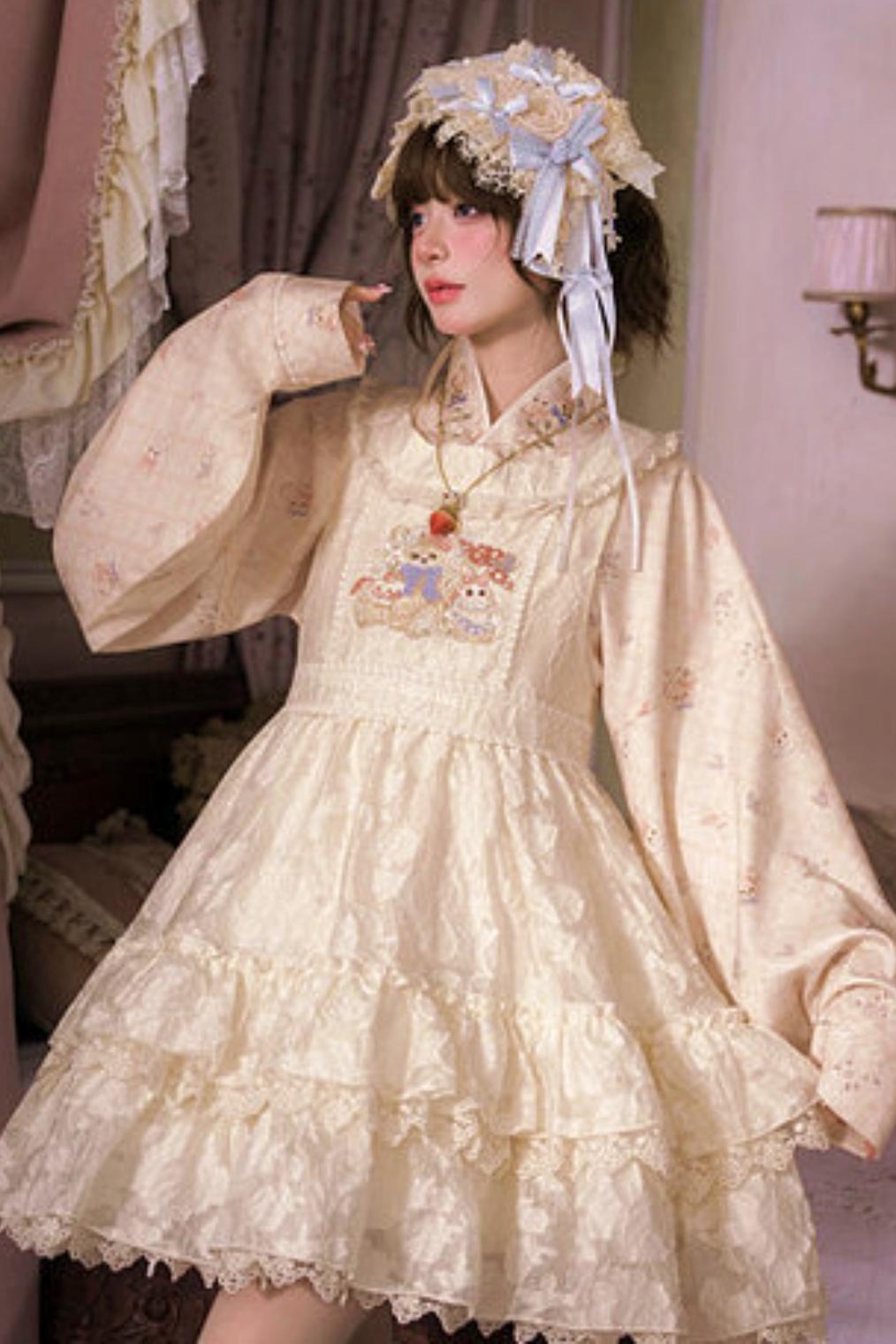 Chemisier avec broderie de conte de fées