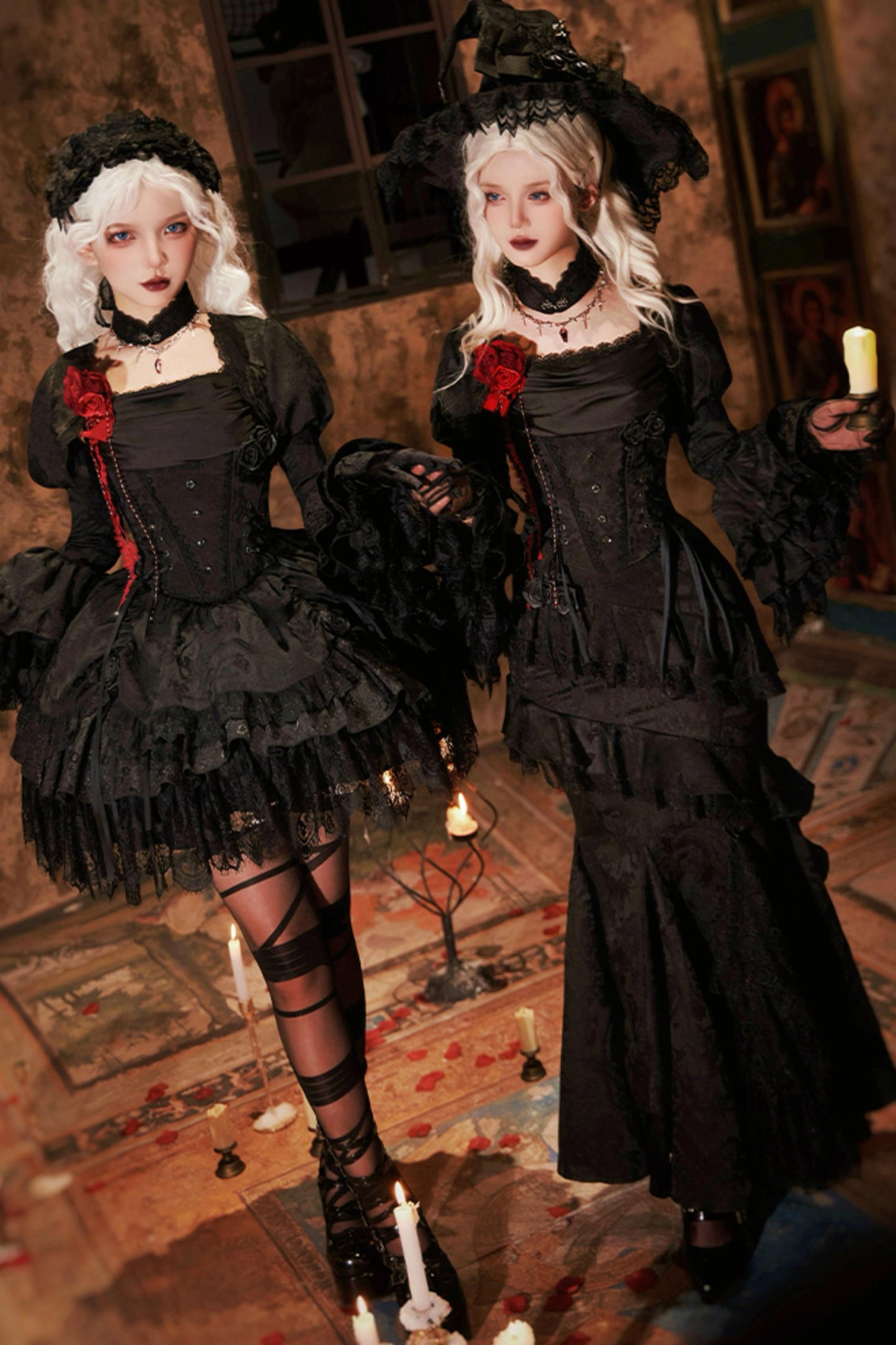 【予約商品】ソーサレスコルセットアンサンブルロリータセットアップ