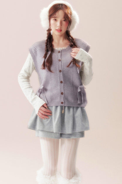 ムーンライトソングリボンニットベスト