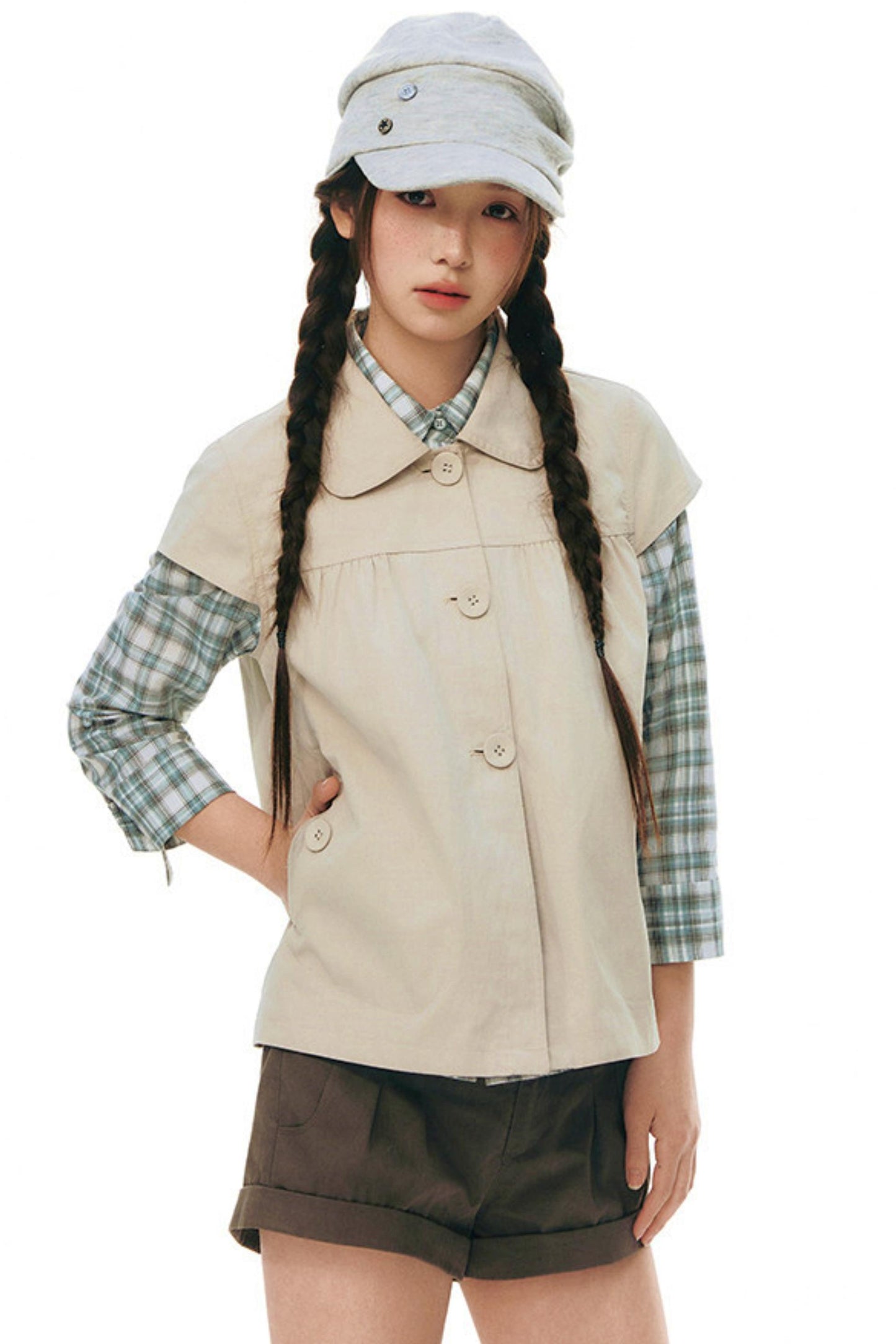 Plaid Y2K Fitted Top