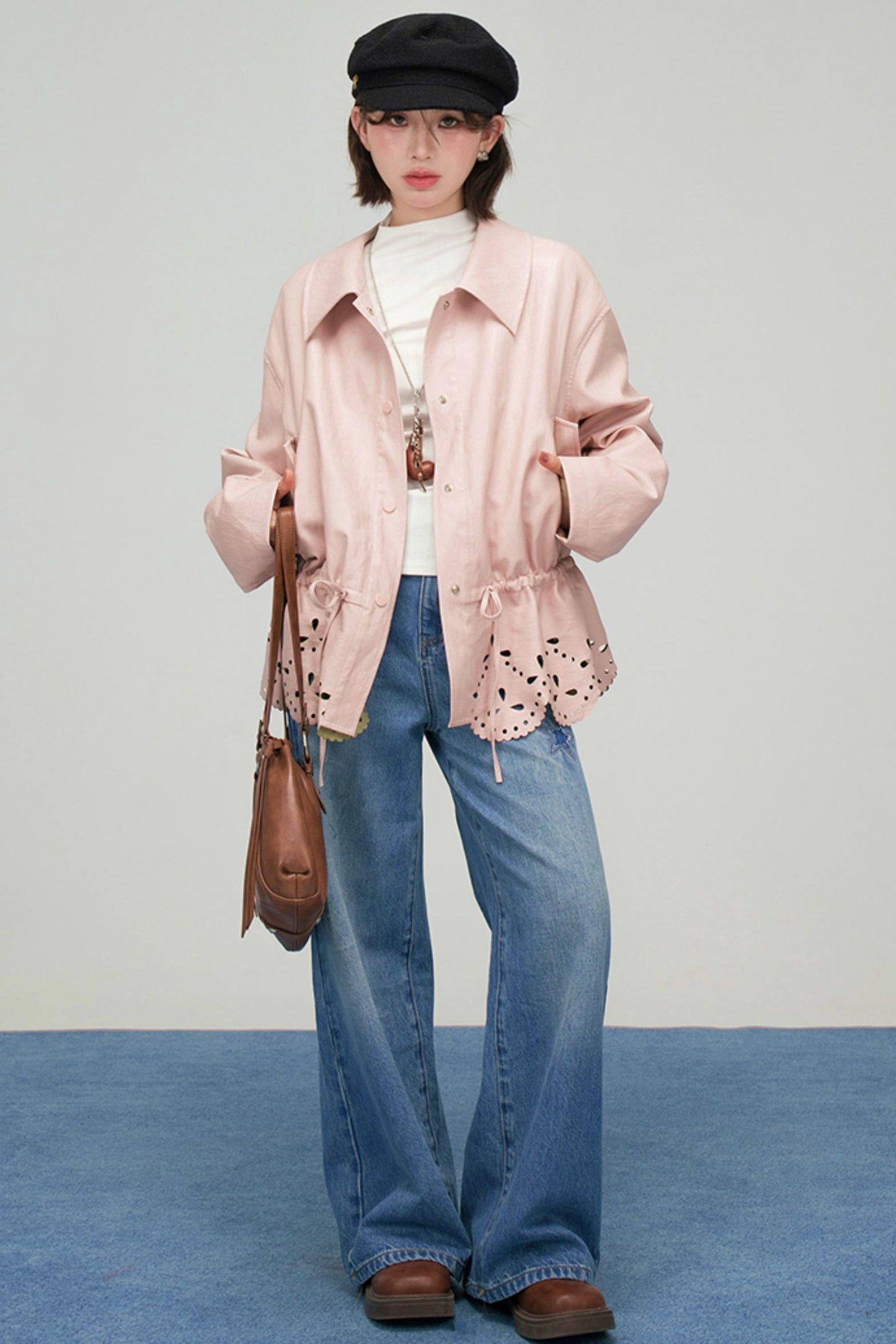 フロストブルースターパッチデニムパンツ