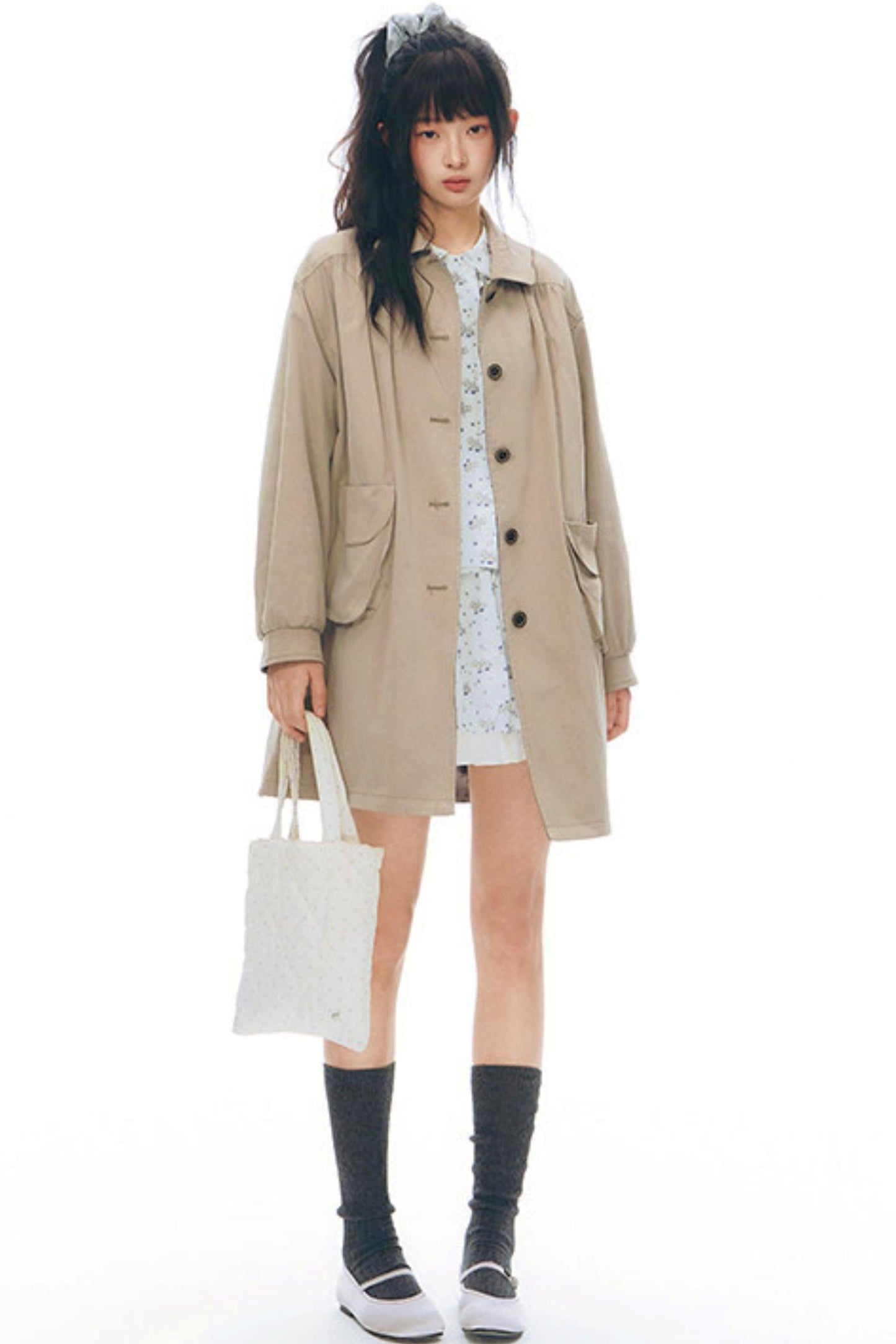 ダブルサイドドールカラーコート