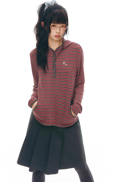 プリーティッドエーラインミディスカート