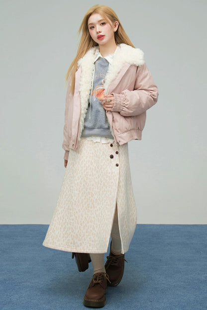 フラッフィーラムウールラペルコート