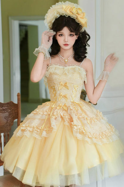 Flower Sweet Mesh Corset Lolita Setup