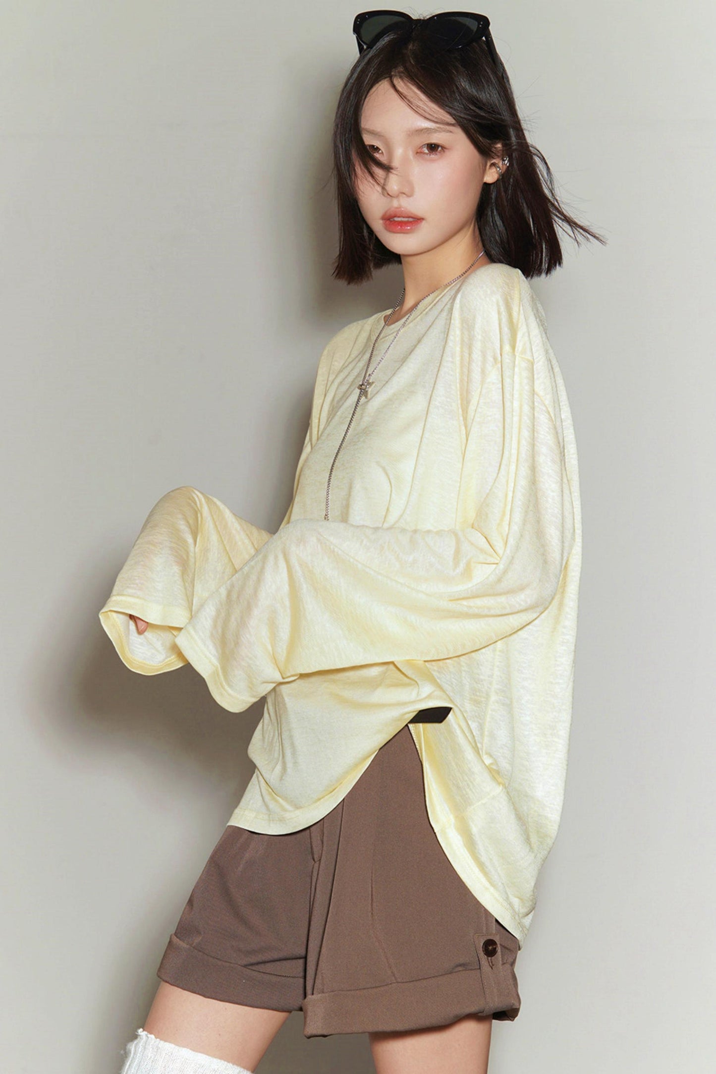 Cover-up Transparentes, lockeres Oberteil