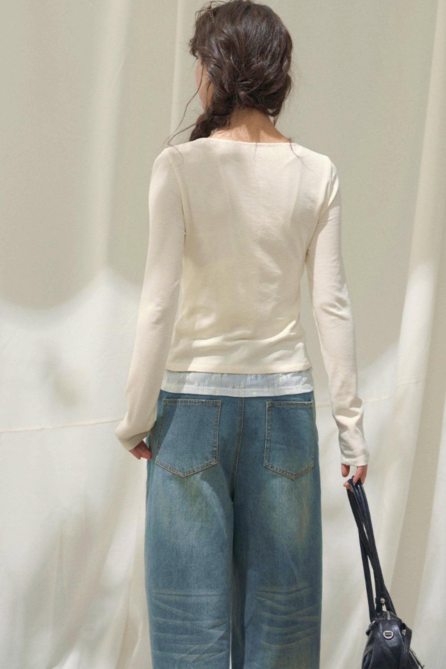 Seashell Lace Layered Top