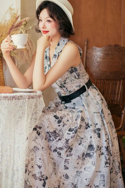 Französisch Elegantes Flare-Kleid