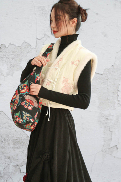 Coy Embroidered Winter Vest