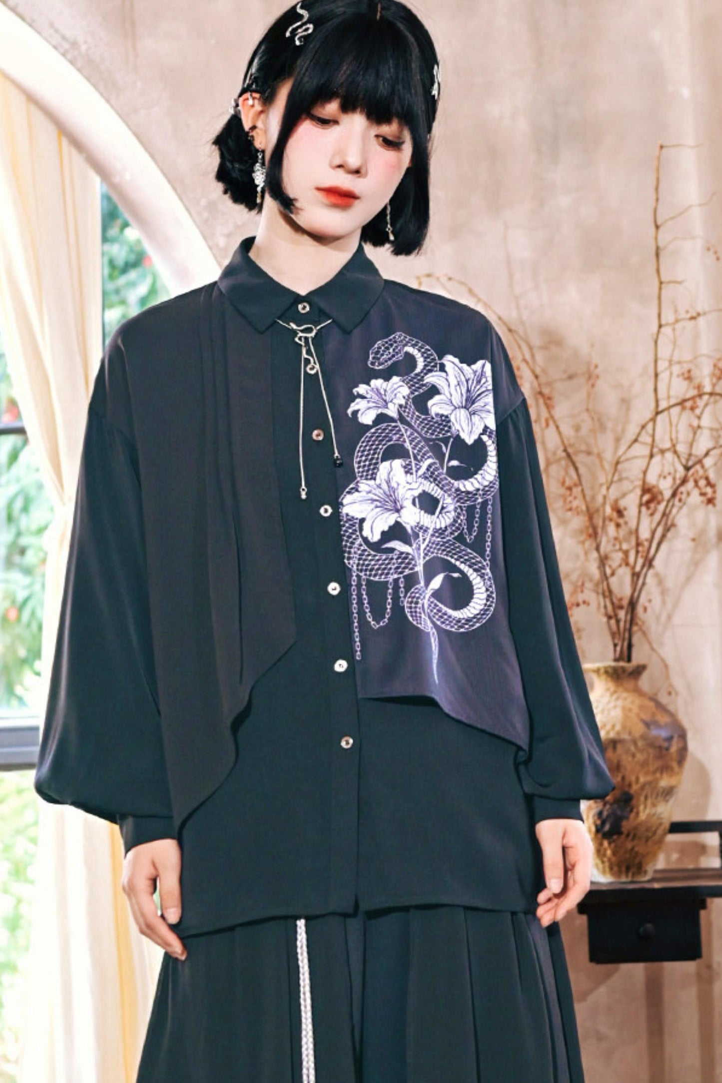 Dark Realm Chiffon Blouse