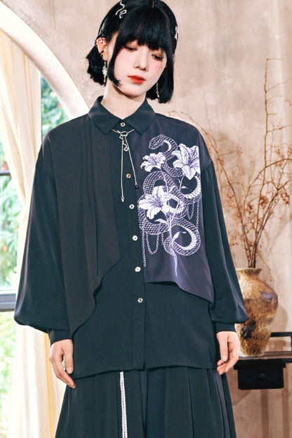 Dark Realm Chiffon Blouse