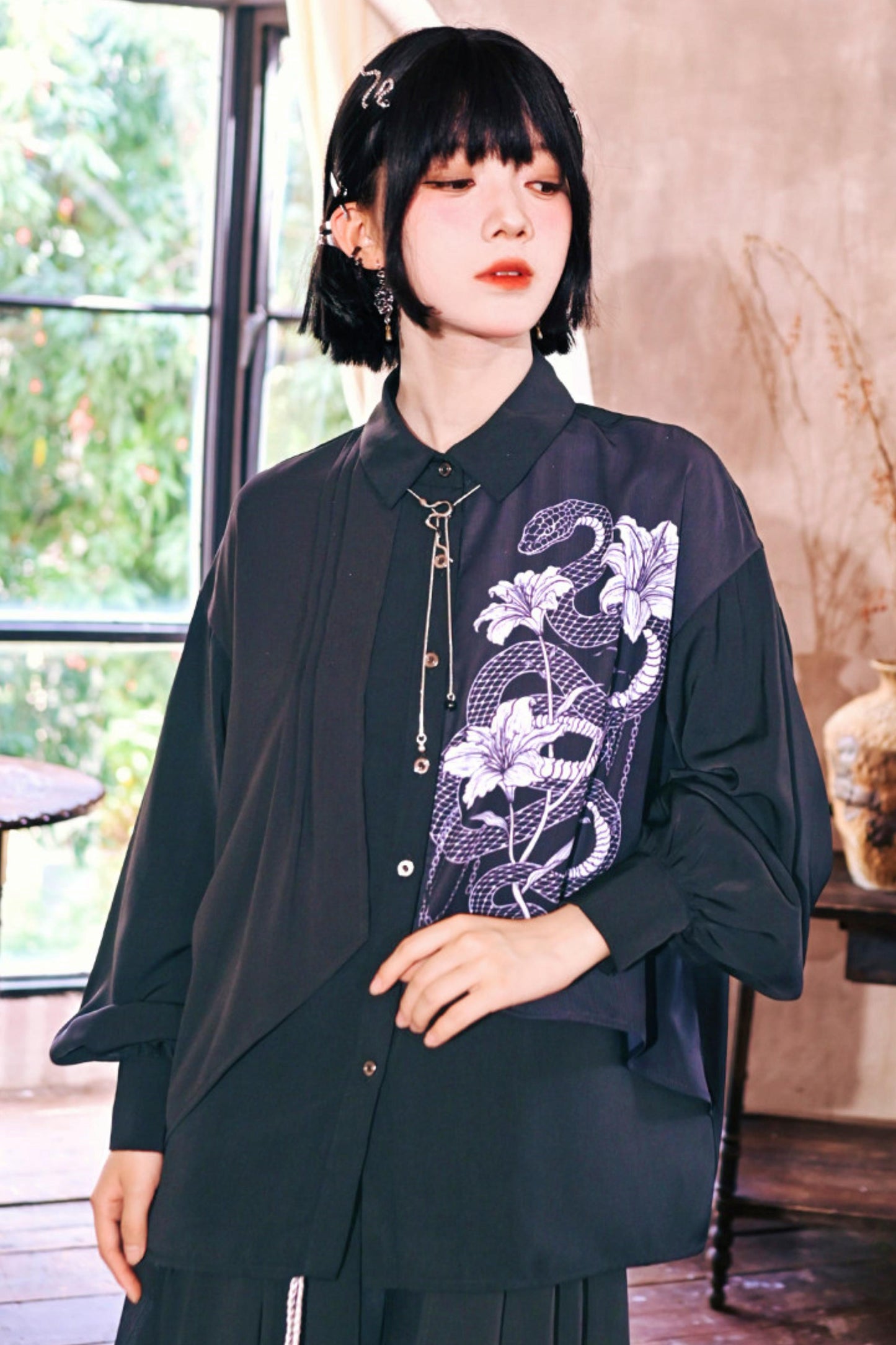 Dark Realm Chiffon Blouse