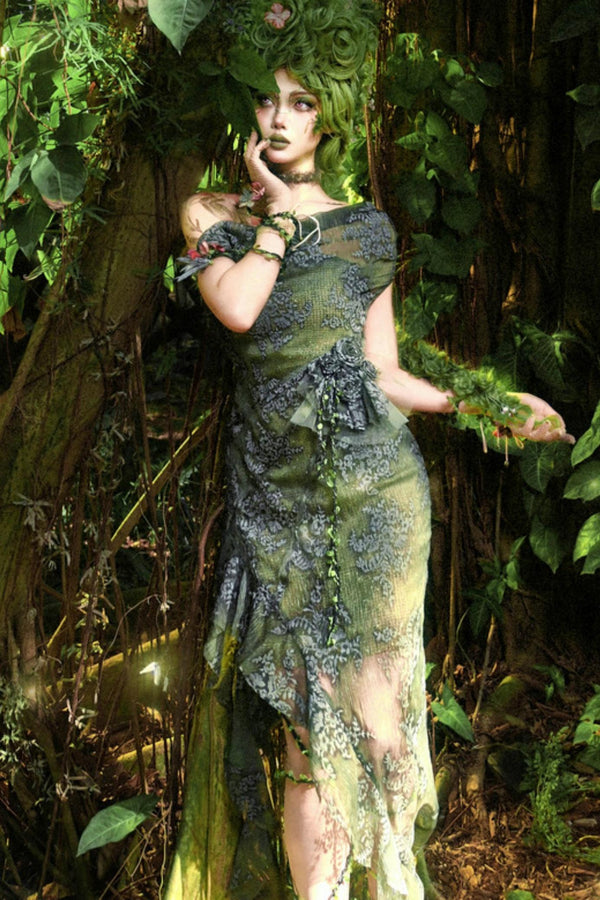 Elfwind Chiffon Neck Dress