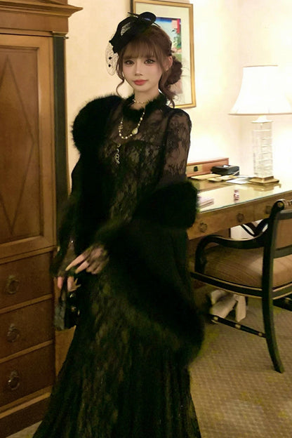 フレンチエレガンスフィッシュテールドレス