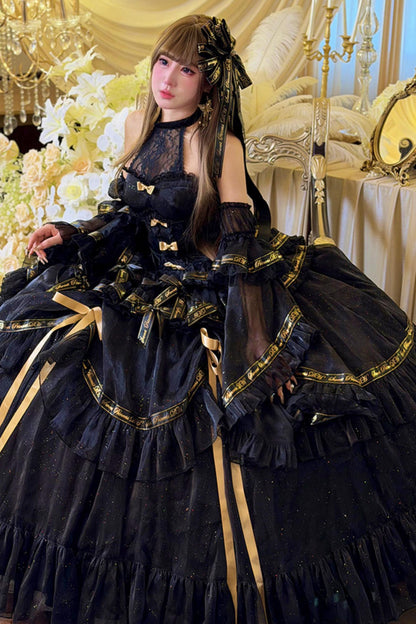 Elegant Gothic Lolita Dress + Accessories