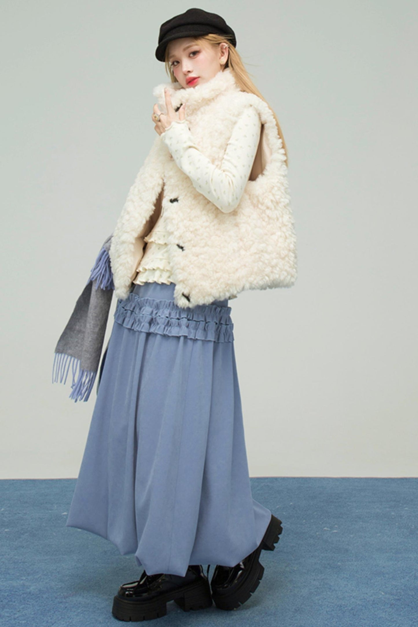 スウィートハートラッフルドバッドスカート