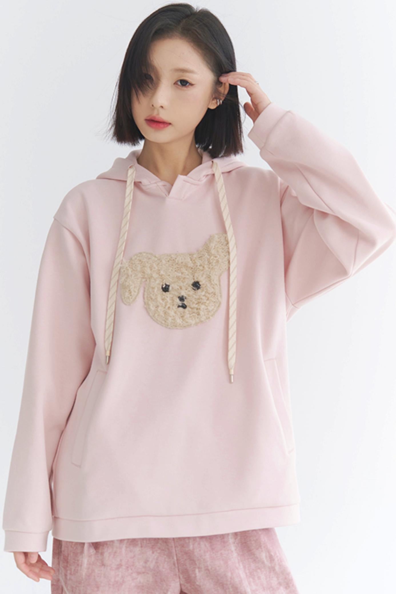 Gravity Museum Plush Puppy Sweatshirt - Women's Winter Comfort Top 2024