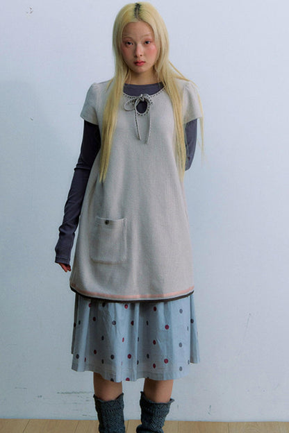 Retro Polka Dot Midi Skirt