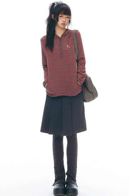 プリーティッドエーラインミディスカート