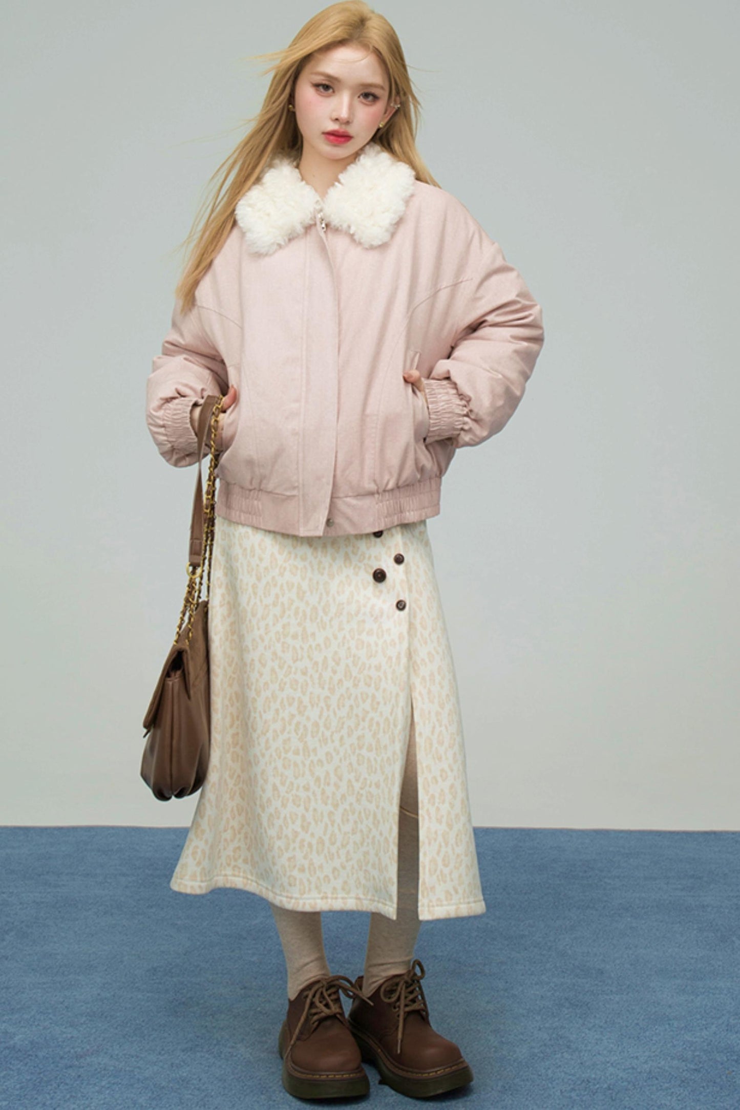 フラッフィーラムウールラペルコート