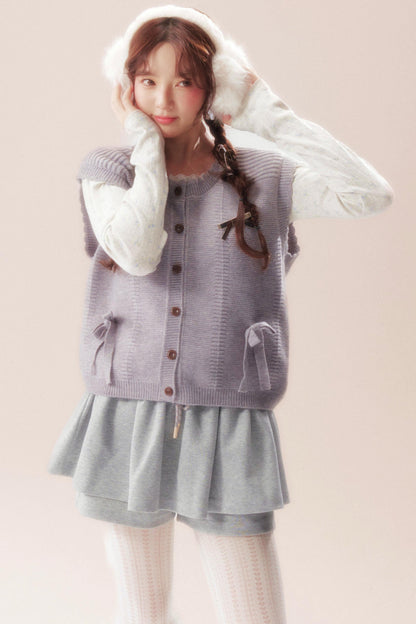 ムーンライトソングリボンニットベスト